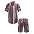 thumbnail image 3 of COOFANDY Men's Casual Floral Print Shirt Set Short Sleeve Tropical Shirt Summer Beach 2 Piece Short Set, 3 of 10