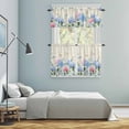 thumbnail image 5 of Blue Hydrangea Kitchen Curtains Sets for Windows 36 Inch Length, Pink Flowers Spring Botanical Country Plants Rod Pocket Window Treatments Tier Curtains and Valances Set for Bedroom/Bathroom, 5 of 8