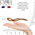 thumbnail image 6 of Camila Paris CP3514 French Twist Stick Hair Fork, 2 Medium Wavy U Shaped Hair Pin Clip for Spiral Updo and Bun, Clear, Fashion Flexible Durable Styling Hair Accessories for Women, Made in France, 6 of 20