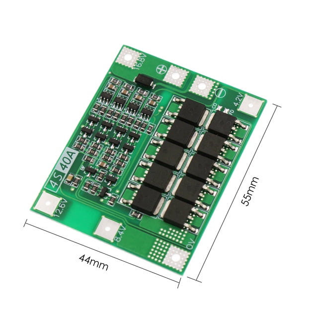 Carte de Protection Li-ion 4S 40A Intégrée Améliore la Version Batteries Lithium BMS Circuits Intégrés Carte de Protection pour Moteur de Perceuse