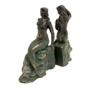 Bey Berk Cast Metal Mermaid Bookends With Bronzed Finish