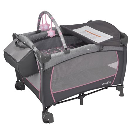 Evenflo Portable 4-in-1 Safe BabySuite DLX Versatile Home Infant Playard, Poppy