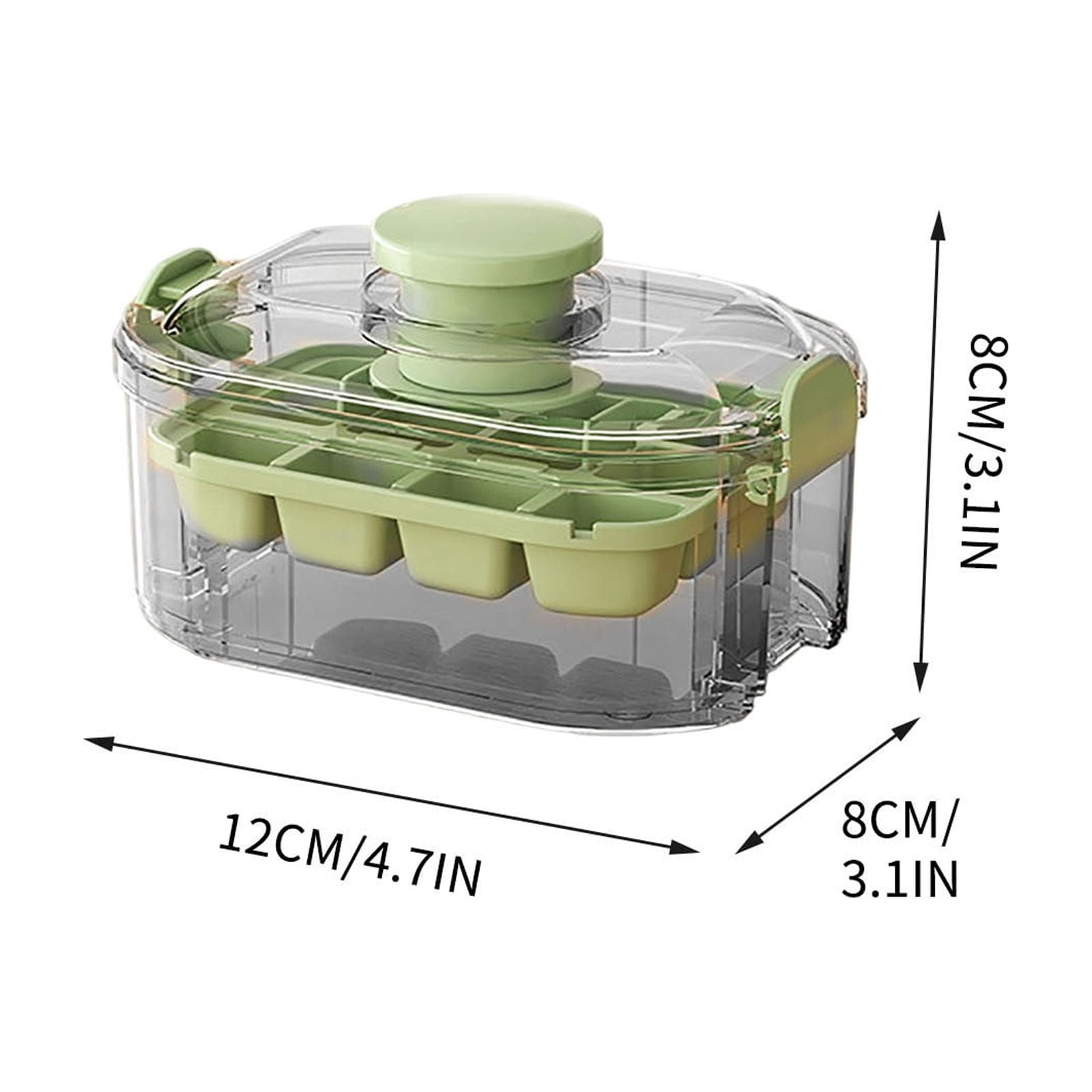 Werulen 2Pcs Three Layer Press Ice Tray Large Capacity Stackable,Home Kitchen Freezer Ice Making Storage,Ice Maker,Freezer Tray,Chilling Accessory