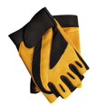 thumbnail image 3 of Pesca cuero genuino pesca en el mar Fitness peep Dedo antideslizante instrumento resistente al desgaste levantamiento de peso al aire libre Deportes de equitación guantes semiespecificados, amarillo, 3 of 3