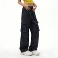 thumbnail image 7 of RYDCOT Women's Hiking Pants Quick Dry Lightweight Cargo Pants Water Resistant Multi Pockets Golf Travel Work Camping Black, 7 of 7