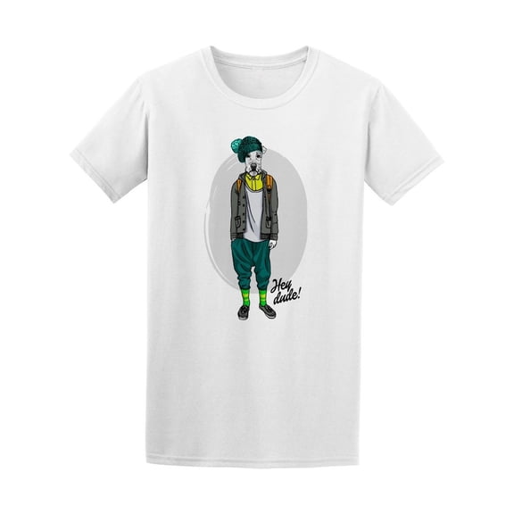 Dog With Hipster Look Tee Men's -Image by Shutterstock