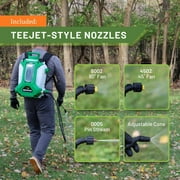 FlowZone Zephyr Flow Optimized QuickSwap Battery Powered Backpack Sprayer - 4 Gallon Electric Sprayer for Lawn, Garden, Pest Control (Battery + Charger Included)