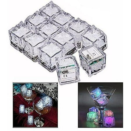

12 Led Ice Cubes For Drinks Brightly Colored Led Ice Cubes