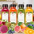 thumbnail image 4 of 10 Pcs Bouteilles de Jus en Plastique Vides de 8 Onces avec Couvercles Noirs à Clapet, Contenant Réutilisable Transparent, 4 of 7