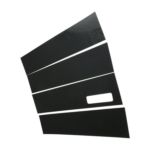 Carbon Fiber Texture Car Door Window Center B Pillar Posts Trim for Ford F-150
