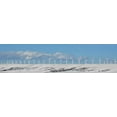 thumbnail image 2 of Terrill, Steve 24x9 Gold Ornate Wood Framed with Double Matting Museum Art Print Titled - WY, Foote Creek Rim Row of wind turbines in snow, 2 of 4