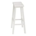 thumbnail image 4 of PJ Wood Classic 29'' Saddle Seat Kitchen Bar Counter Stool, White (4 Pack), 4 of 7