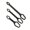 Black, variant on Professional Carbon Steel 15Cm 23Cm 27Cm Double End Spanner Set With Comfortable Grip Suitable For Tight Space 3 Pack