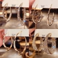thumbnail image 2 of Pendientes de temperamento de metal retro, pendientes de diseño de nicho de aguja de plata 925, pendientes de temperamento de alta gama para mujer, 2 of 5