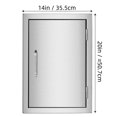 thumbnail image 3 of Flroha 14W 20H Double Layer Bbq Double Access Door 14W X 20H Inch, BBQ Door Stainless Steel Wall Construction Vertical, Outdoor Kitchen Door For BBQ Island, Grilling Station, Outside Cabinet, 3 of 5