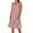 Wine, variant on Summer Linen Dress for Women Sleeveless Tank Dress Casual Short A Line Mini Dress Crewneck Beach Dress with Pockets