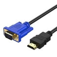 thumbnail image 2 of 24K Gold-plated Hdmi Male To Vga Cable A/V Receivers Video Black Durable Useful, 2 of 8