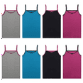 thumbnail image 3 of Buyless Fashion Débardeur Sans Étiquette pour Filles Col Rond en Coton avec Bordure et Sangle (Lot de 8), 3 of 8