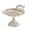 With Base Small Silver, variant on PatungKu European Retro Style Peacocks Shell Snacks Tray For Fruits Nut Dessert Multipurpose Serving Bowl
