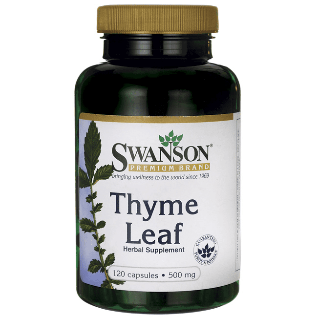 Swanson Thyme Leaf Capsules, 500 mg, 120 Ct - Walmart.com - Walmart.com