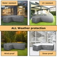 thumbnail image 5 of STARTWO Waterproof Patio Furniture Sectional Cover Large Oval Thickened Heavy Duty Outdoor Sofa Square Wicker Cover, 5 of 6