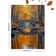 thumbnail image 3 of Qisvanset 12x16 Inch Golden Foliage Autumn Bridge Canvas Wall Art, Stone Bridge Reflection Rustic Decor, 3 of 8