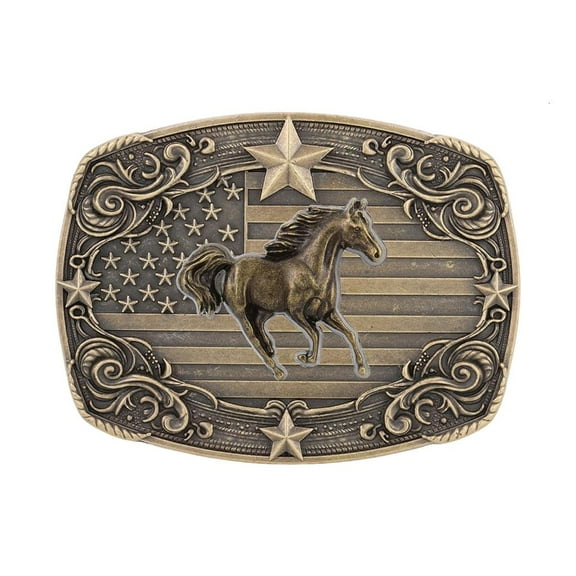 Weflink Punk Belt Buckles Metal Replacement for Fashion Men Retro Horse Trend Punk Cool Replacement Buckle (Metal)