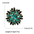thumbnail image 3 of Personalidad europea y americana moda exagerada retro colorido cristal broche ramillete accesorios de vestir para mujer, verde, 3 of 5