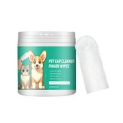 LINMOUA Dog Wipes for Pets Cleansing & Deodorizing Anal Gland Hygienic Wipes for Dogs & Cats, Dog Teeth Wipes, Freshen Breath, Reduce Plaque & Tartar, 50pc 10ml