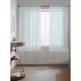 thumbnail image 3 of Blue Striped Curtains 63 Inch Length, Sheer Curtains for Bedroom Living Room Window Blue White Stripes Farmhouse Rod Pocket Voile Drapes Kitchen Curtains Small Half Window 42"x63" 2 Panels, 3 of 7