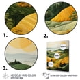 thumbnail image 3 of Designart "Yellow And Green Pastoral Bold horizon VII" Countryside Floater Framed Canvas Print, 3 of 7