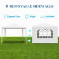 thumbnail image 4 of Canopy Tent,10x10 ft Party Tent Outdoor Heavy Duty Gazebo Wedding Canopy, 4 Removable Walls Canopy,White, 4 of 7