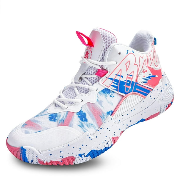 BINQER Zapatillas de baloncesto de caña alta for hombre con amortiguación de malla transpirable y suela antideslizante.