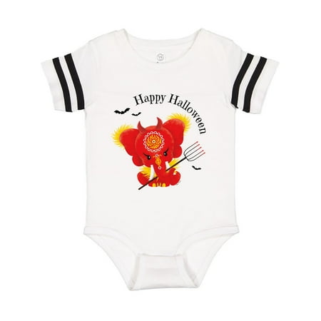 

Inktastic Halloween Tiny Tusks Red Devil Da Hong Elephant Cute Gift Baby Boy or Baby Girl Bodysuit