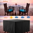 thumbnail image 5 of Square Patio Table Cover, Indoor Garden Outdoor Furniture Covers, 420D Oxford Fabric Covers Dustproof and Waterproof Windproof UV-Protection Drawstring Buckle, Black, Maiiann, 5 of 11