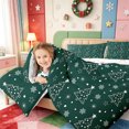 thumbnail image 3 of Manfei Kawaii Xmas Plaid Full Size Comforter Sets,Traditional Christmas Wreath Bedding Comforter Set,Xmas Reversible,3-Piece,1 Comforter and 2 Pillowcases, 3 of 7