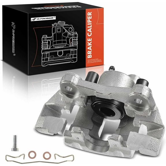 A-Premium Disc Brake Caliper Assembly with Bracket Compatible with Jeep WJ Grand Cherokee 1999-2004 Rear Left Driver Side
