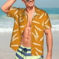 thumbnail image 5 of Lsque Autumn Orange Wheat pattern Hawaiian Shirt for Men, Unisex Summer Beach Casual Short Sleeve Button Down Shirts-3X-Large, 5 of 9