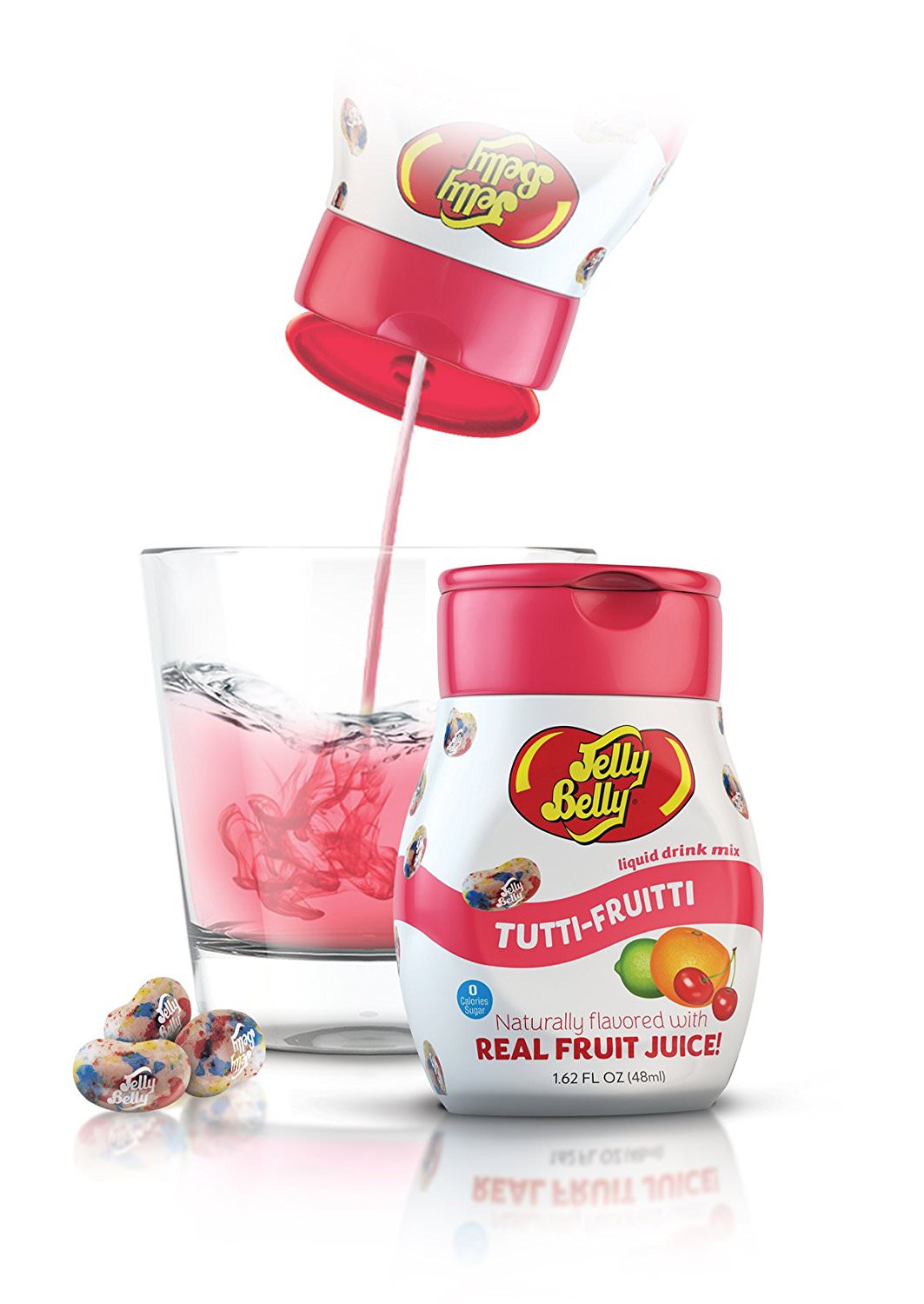 Jelly Belly Liquid Water Enhancer, Tutti Fruitti, 4 Bottles, 96