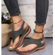 thumbnail image 4 of Sandalias de cuña para mujer estilo romano con hebilla de una palabra ShoesGreen43, 4 of 5