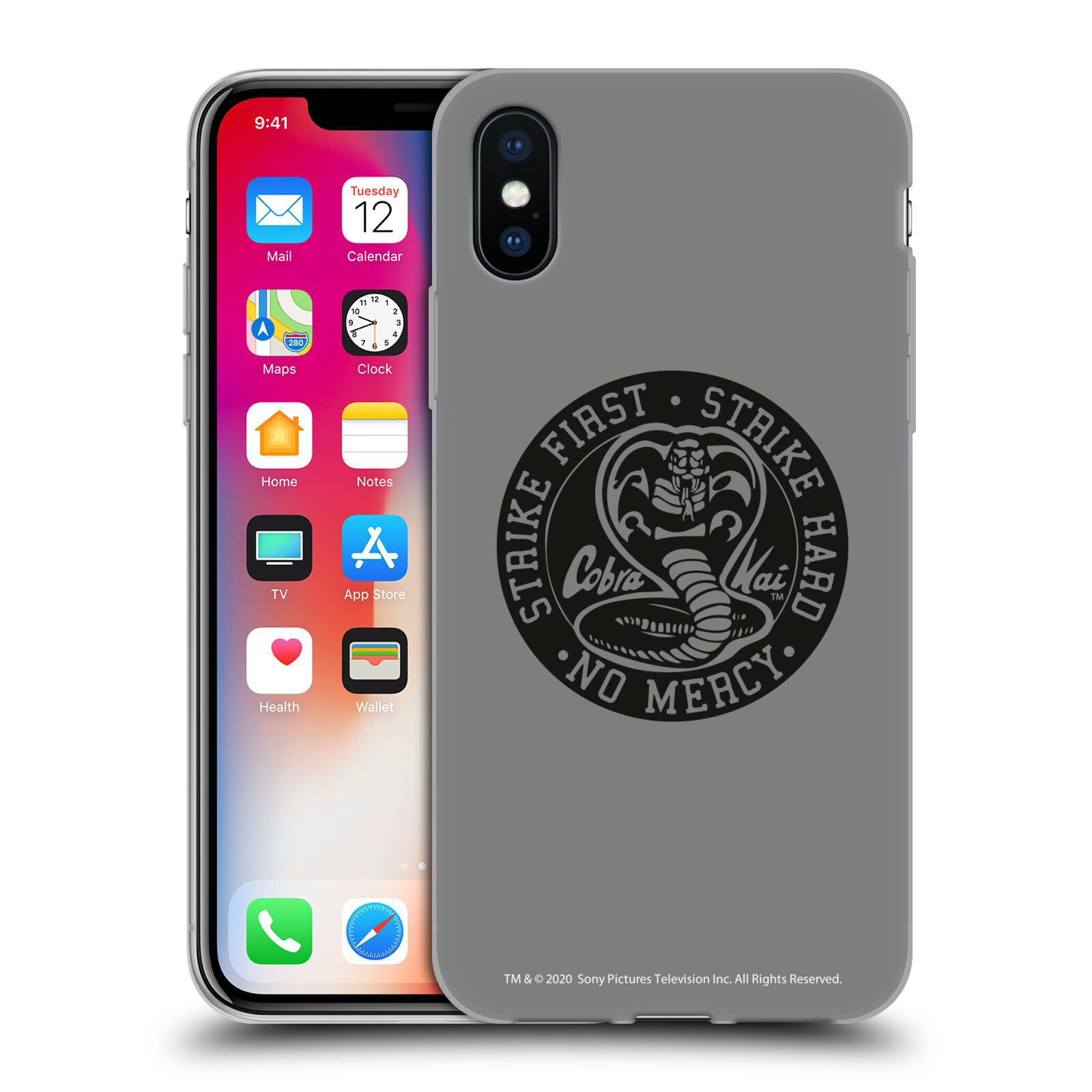 Case Designs Officially Licensed Cobra Kai Graphics Strike Logo 2 Soft Gel Case Compatible with Apple iPhone X XS - Walmart.com