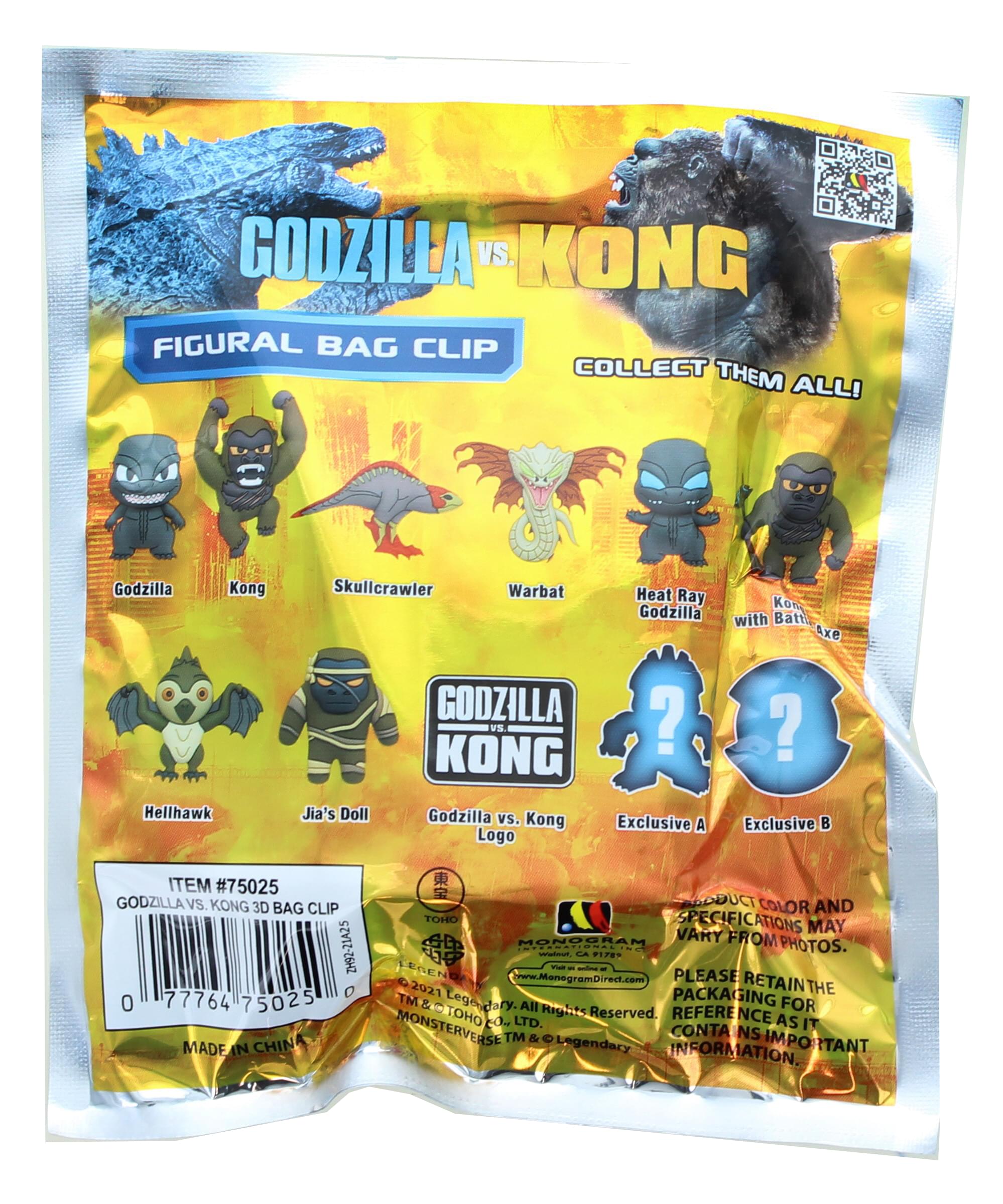 Godzilla vs. Kong Box of 24 Bag Clips