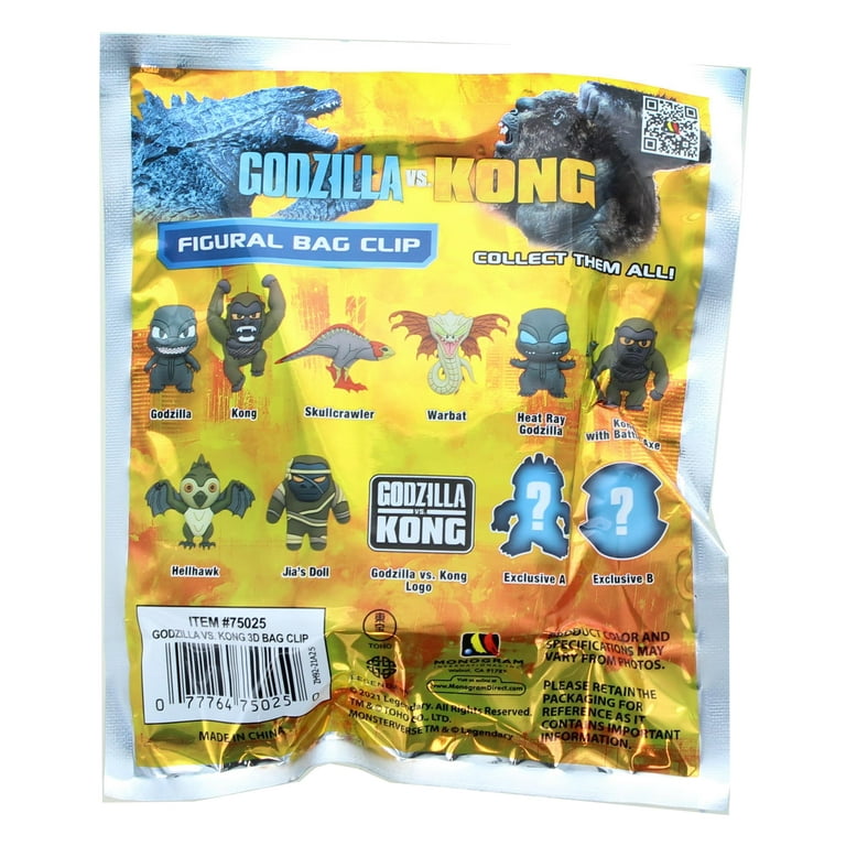 Godzilla Vs Kong 3D Foam Bag Clip