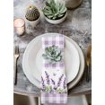 thumbnail image 2 of Purple Lavenders Cloth Napkins Set of 4 Reusable Dinner Napkins, Spring Floral Plaid Farmhouse Elegant Cocktail Napkin Washable Table Napkins for Wedding/Holiday Party/Baby Shower 20"x20", 2 of 7