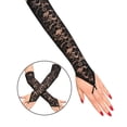 thumbnail image 2 of HOMEIORA Women's Gloves Protection Long Lace Gloves Fingerless Elbow Length Lace Gloves for Party, Adult Size - Black, 1 Pair, 2 of 5