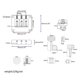 thumbnail image 3 of 3 Strings Guitar Bridge Set Practical Guitar Saddle Bridge Tuning Pegs Control Knob Wrench Screw Guitar Replacement Part, 3 of 4