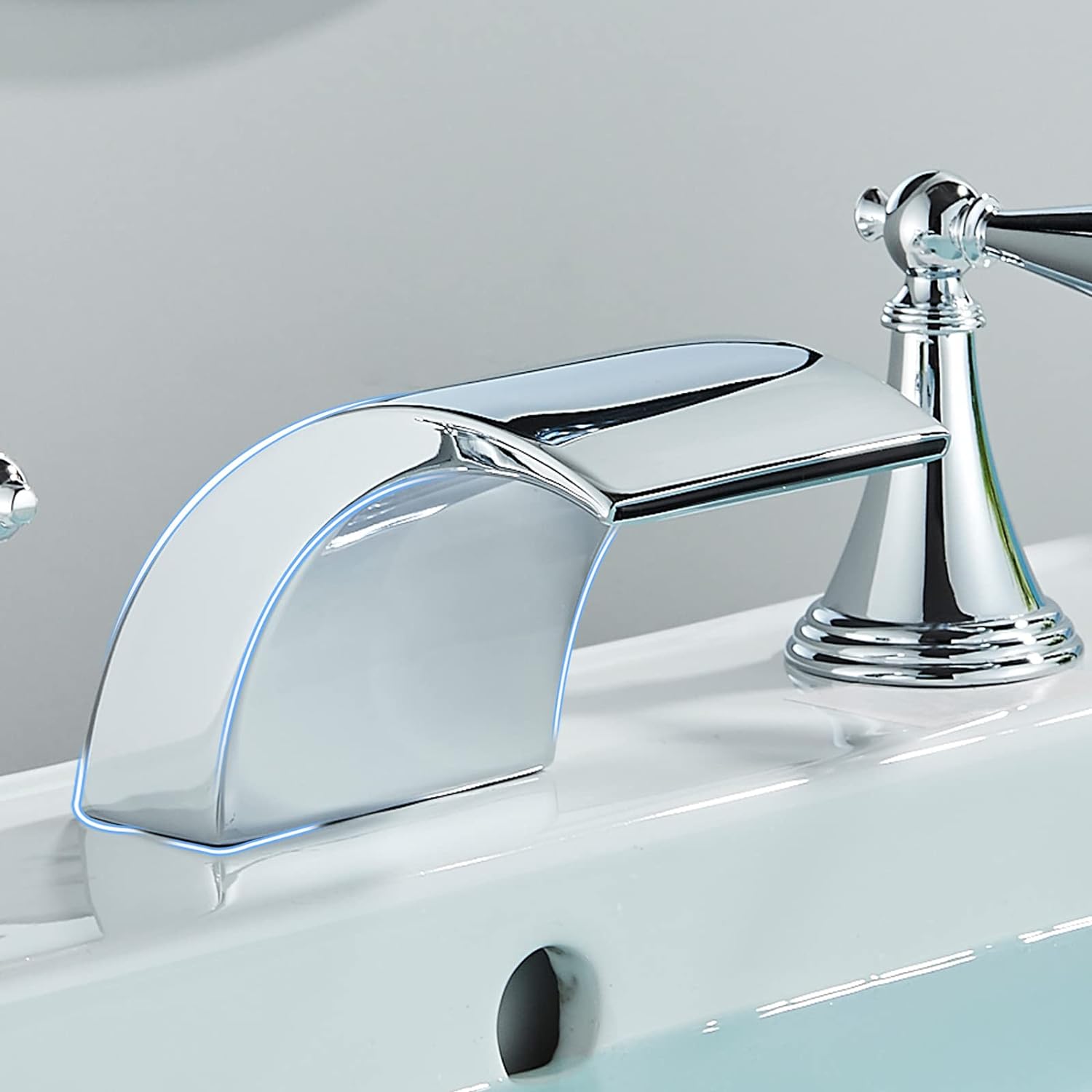 Zovajonia Brass Polished Chrome Bathroom Faucet