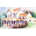 thumbnail image 2 of Slivka, Jane 32x21 Gold Ornate Wood Framed with Double Matting Museum Art Print Titled - Cozy Cottage I, 2 of 4