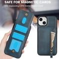 thumbnail image 2 of for iPhone 14 Case with 2-in-1 Detachable Magnetic Wallet 4 Card Slots and 1 Zipper Bag Compatible MagSafe and RFID Blocking Stand Wireless Charging-7 Color, 2 of 8