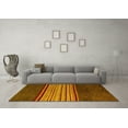 thumbnail image 3 of Ahgly Company Machine Washable Indoor Rectangle Abstract Yellow Modern Area Rugs, 2' x 4', 3 of 4